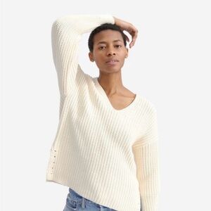 Everlane knit v neck sweater - large
